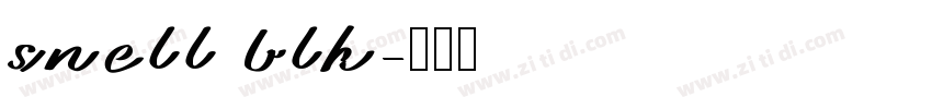 snell blk字体转换